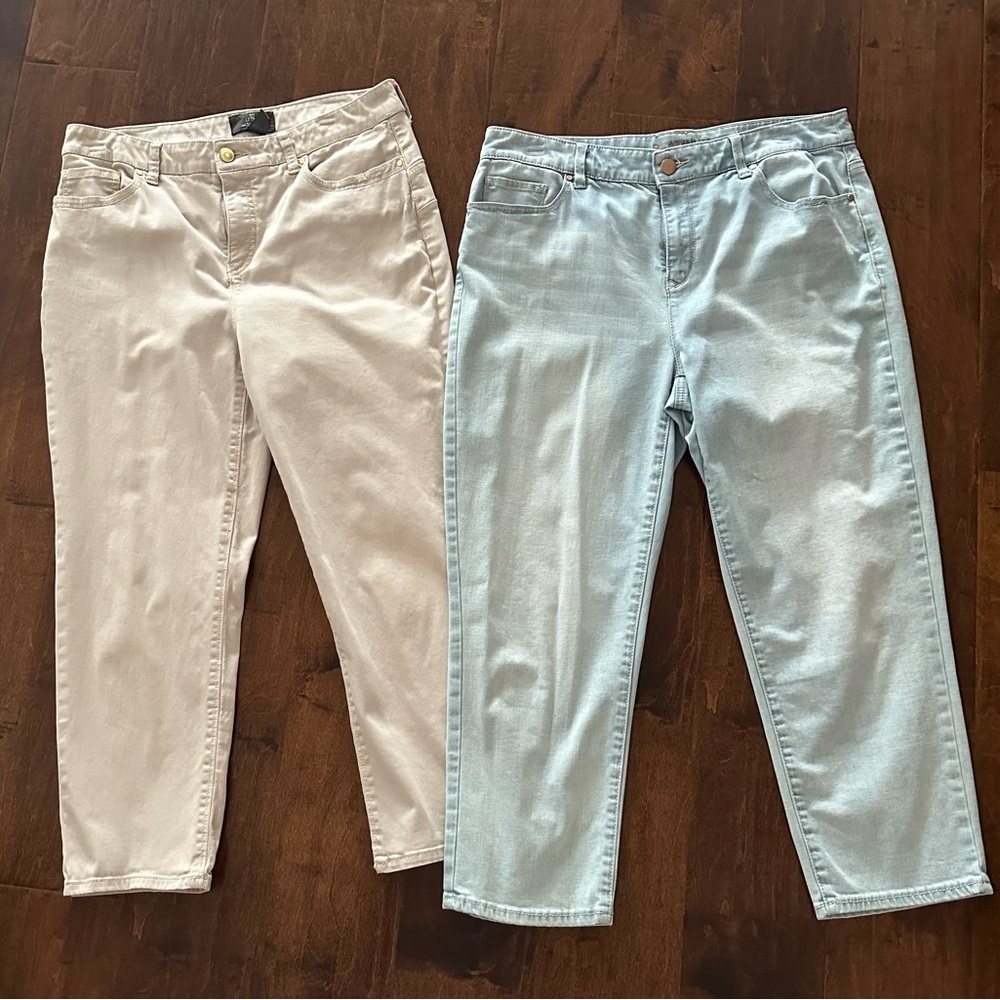 Bundle of 2 Chico’s Crop Jeans